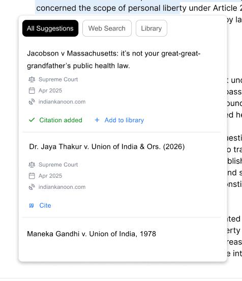 Context Aware citation manager
