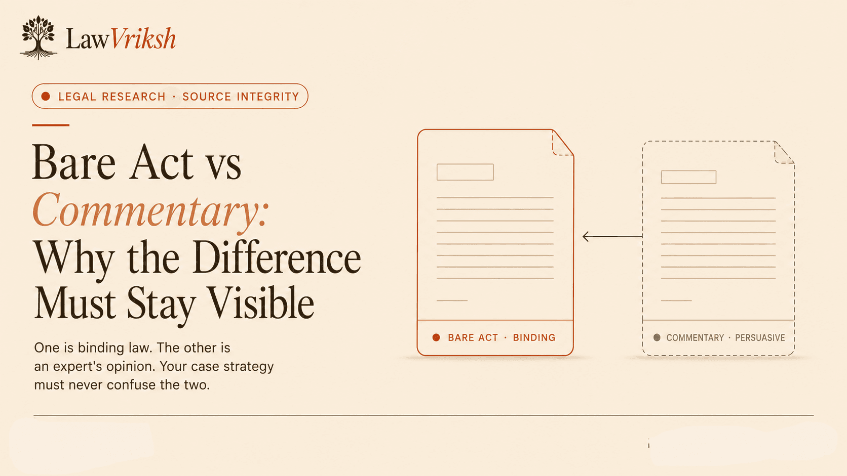 Bare Act vs Commentary: Why the Difference Must Stay Visible featured image