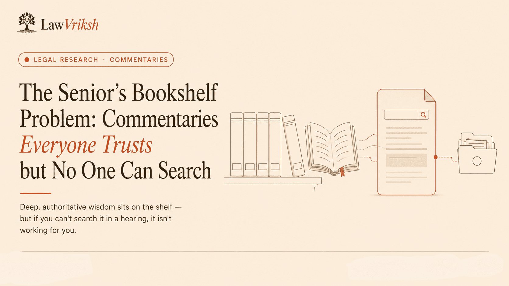 The Senior's Bookshelf Problem: Commentaries Everyone Trusts but No One Can Search featured image