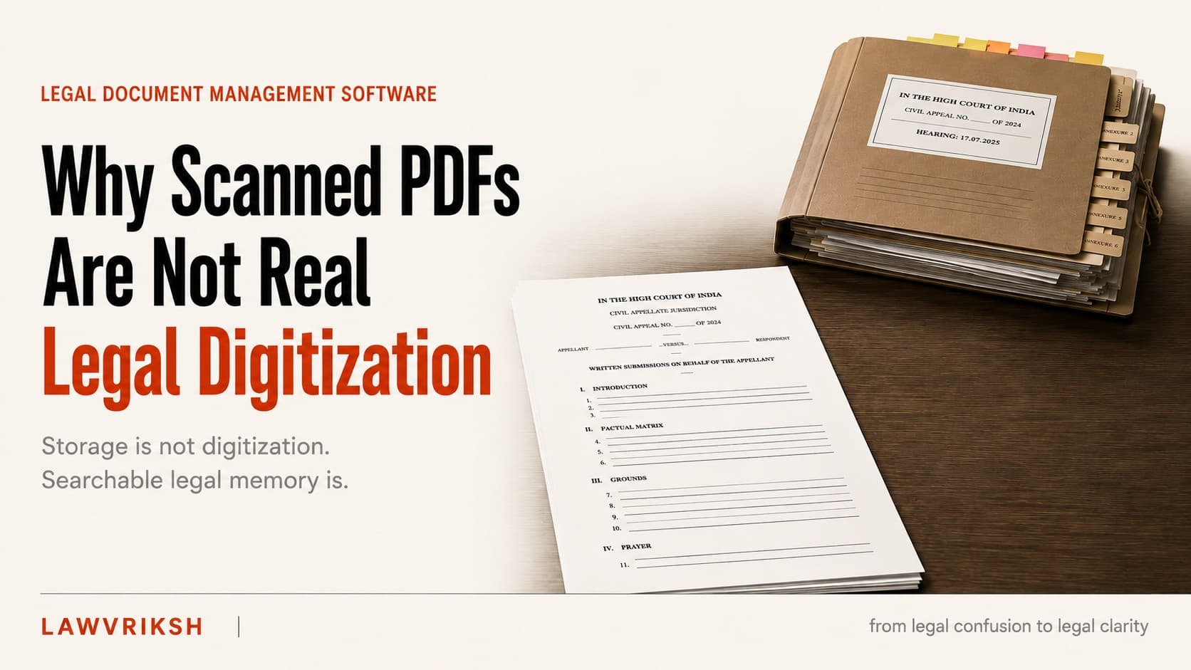 Legal Document Management Software: Why Scanned PDFs Are Not Real Legal Digitization featured image